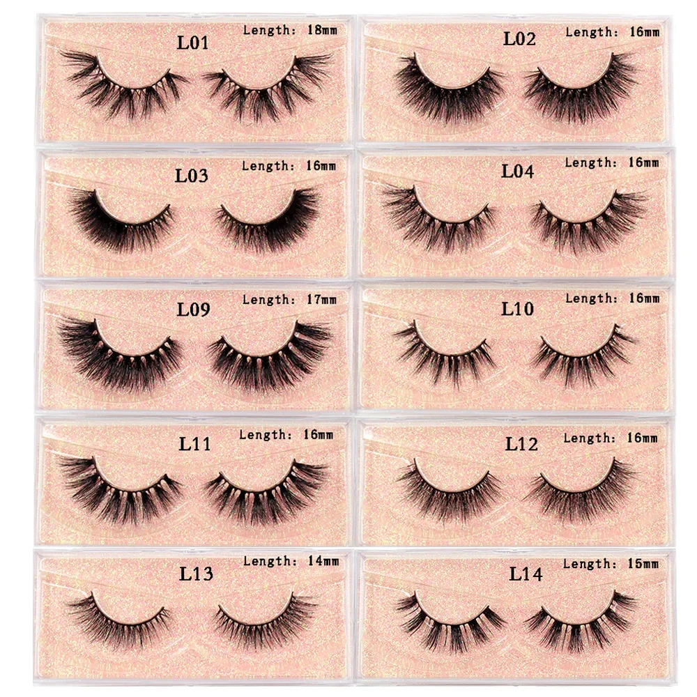 Mink Lashes Eyelashes Fluffy Natural Soft False Eyelashes Eyelash Extension Volume Faux Cils Natural Long Eyelashes Makeup