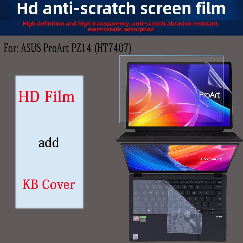 Para el nuevo ASUS ProArt PZ14 (HT7407), película para teclado, película para pantalla de ordenador portátil, película antiazul, película protectora antirreflectante
