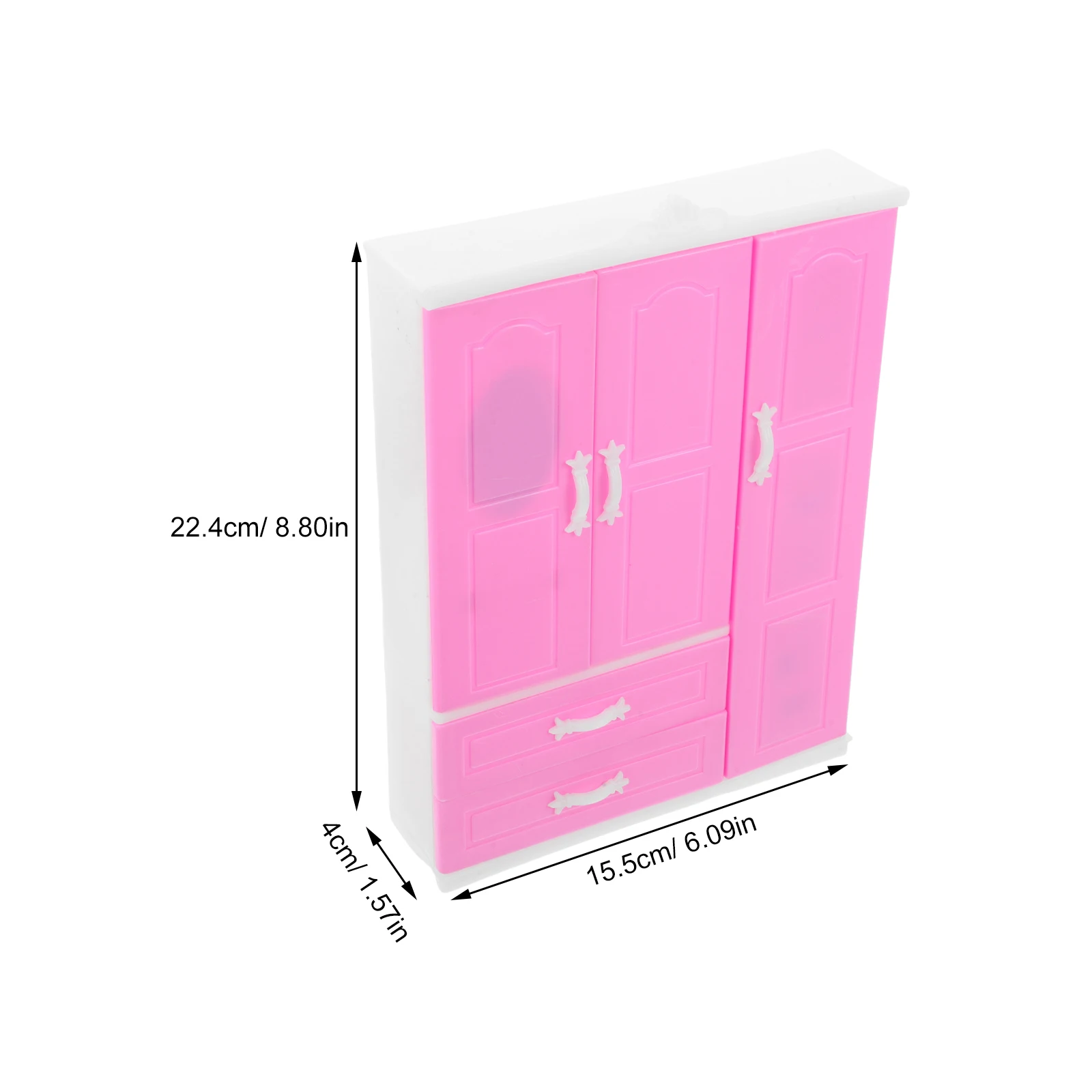 Armadio per casa delle bambole in miniatura, armadio compatto a tema principessa per ragazze, giochi di finzione, mini organizer per mobili da camera da letto