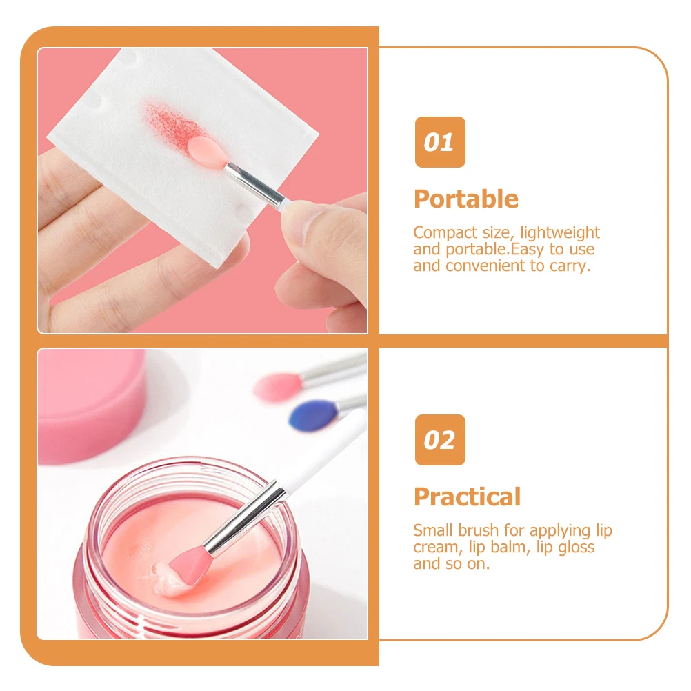 

24pcs Mask Brush Silicone Makeup Silicone Brush Tools Portable Lipstick Applicator For Salon Home Use Safe Durable