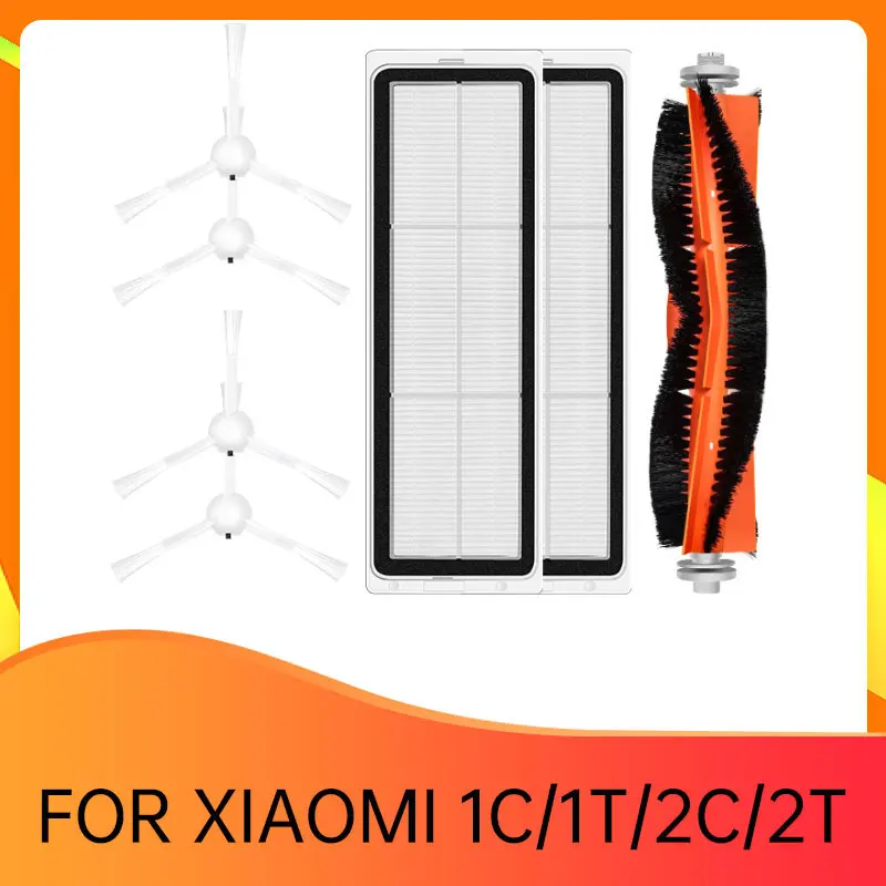 Accesorio de repuesto para Robot aspirador, cepillos laterales, paños de fregona, cepillo principal, filtro Hepa para Xiaomi 1C/1T/2C/2T