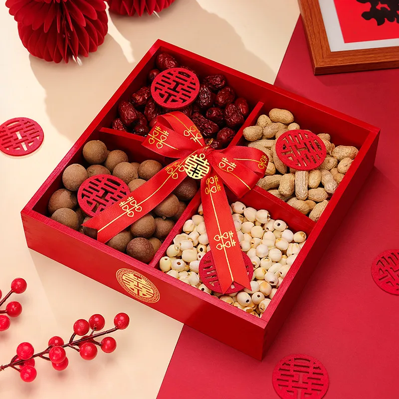 Wedding Engagement Decorative Doll Fruit Tray Creative Gift Box Dry Fruit Combination Bedroom Decoration Bedding Accessories