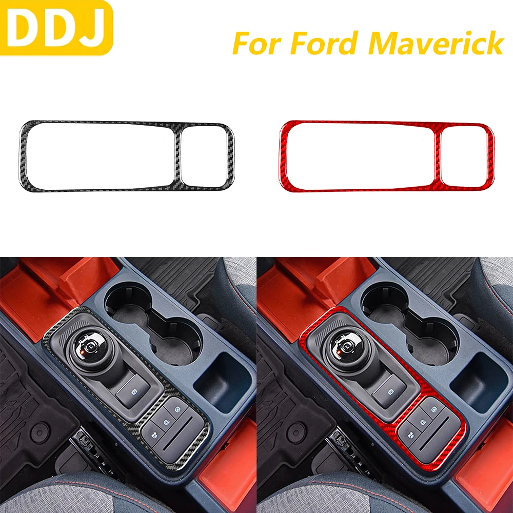 

Для Ford Maverick 2022-2025 углеродное волокно, центральная консоль, рамка переключения передач, панель, накладка, автомобильные аксессуары, декоративная наклейка