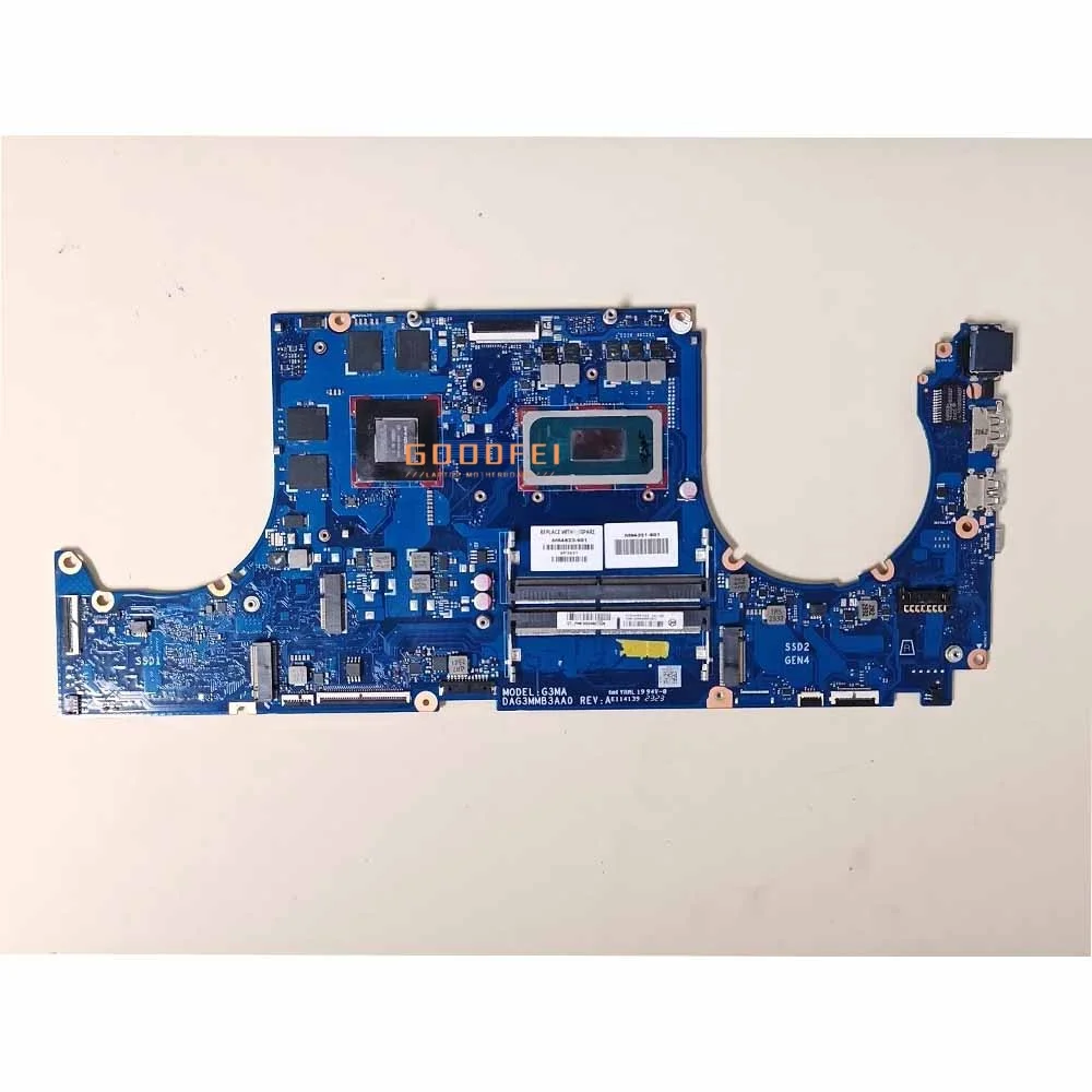 

Материнская плата для ноутбука HP VICTUS 16-D TPN-Q263, материнская плата для ноутбука с I5-11400H GTX1650TI DAG3MMB3AA0, 100% тест в порядке