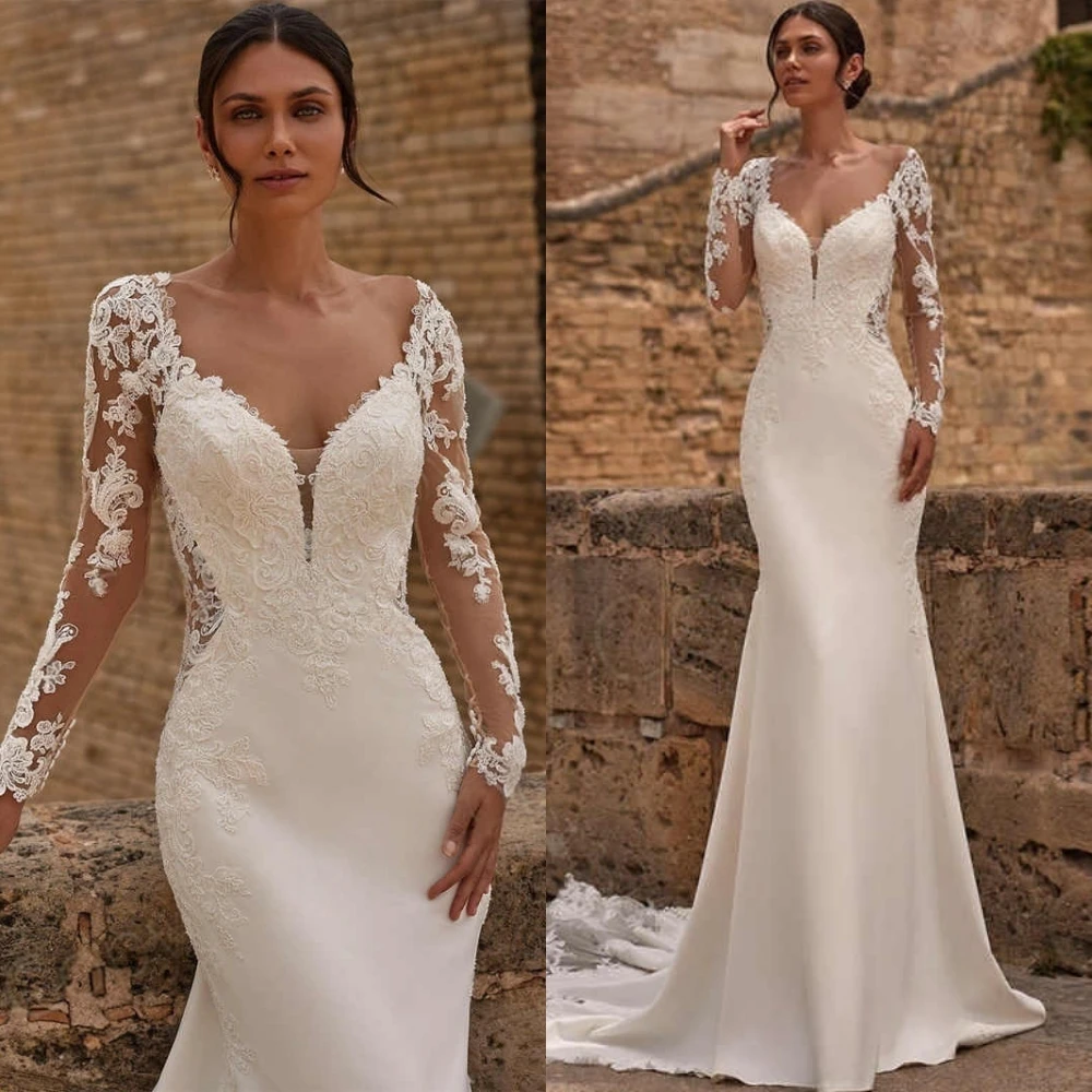 

Exquisite Classic Modern Wedding Dresses Charming Romantic Sweetheart Trumpet Applique Wedding Party Bespoke Occasion Gown