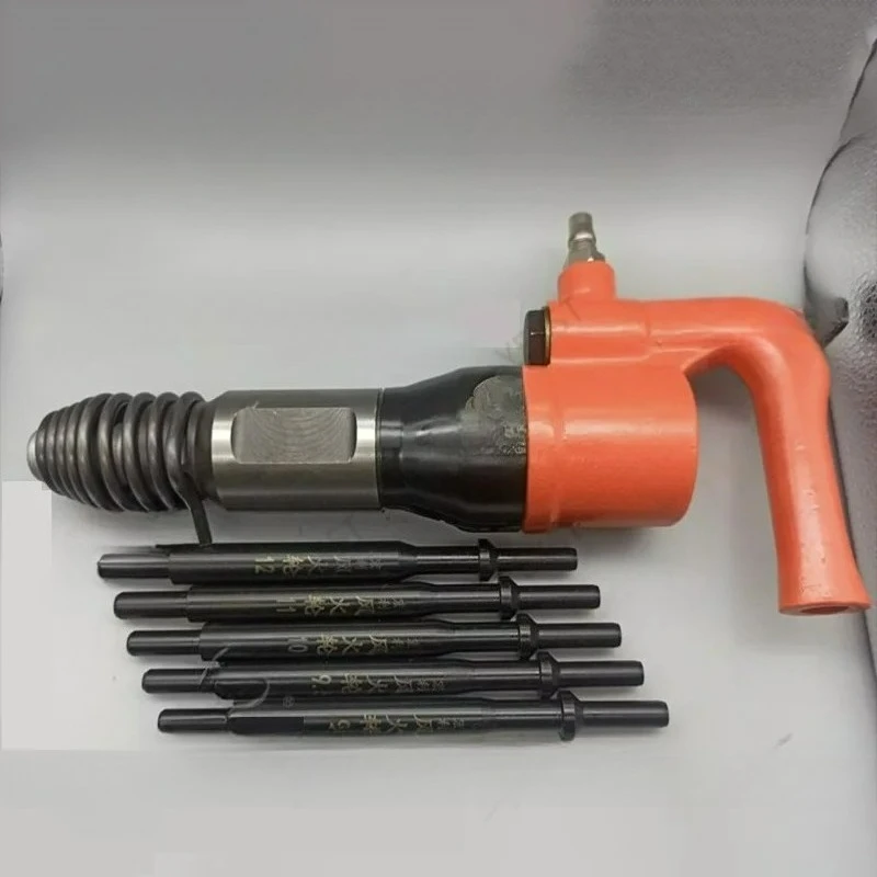 Air Pneumatic Valve Guide Disassembly Tool, Punch, Air Impact Shovel with Plunger Chip of 5/5, 5, 6/6, 6, 7, 8, 9/9, 5, 10/11