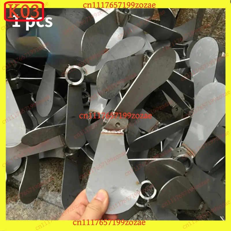 k03 1Pc Stainless Steel Mixer Impeller 3-Blade Stirrer Dispersion Paddle for Dosing Equipment, Replacement Parts