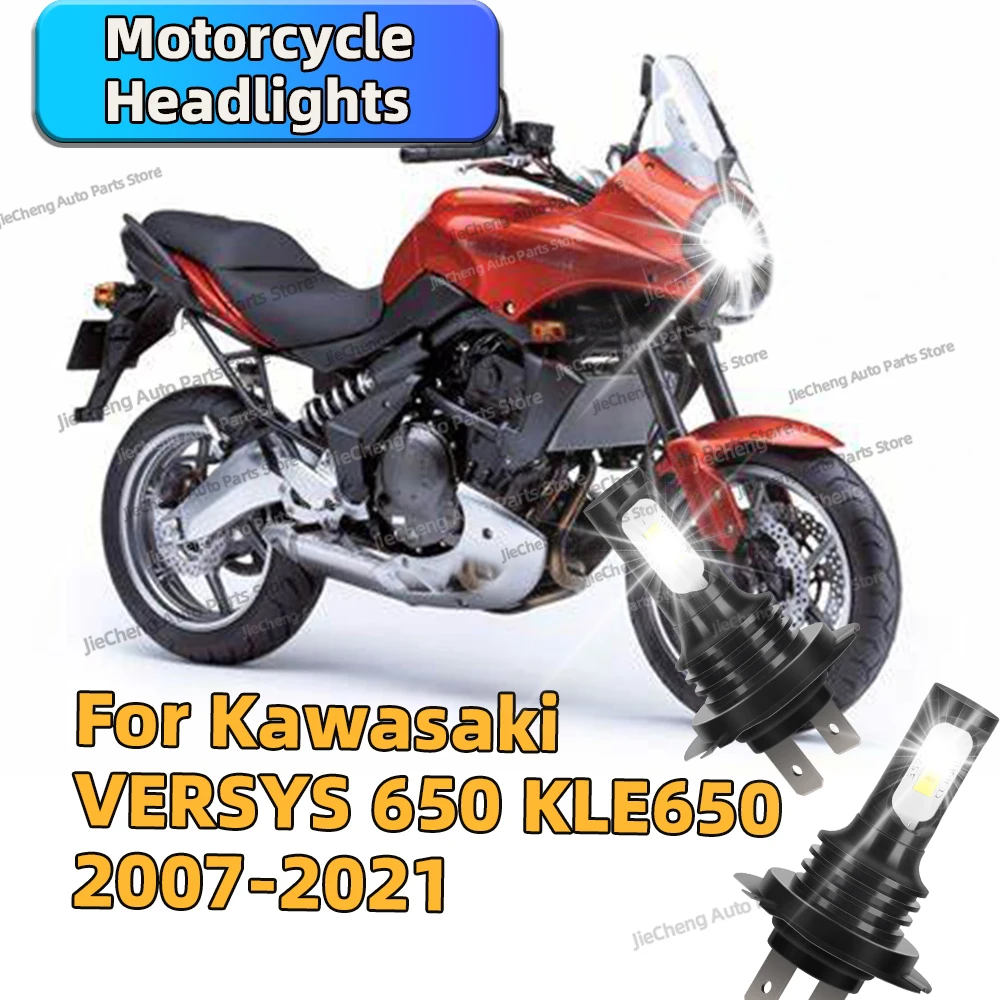 

2pcs 45W H7 6000K Bright White Motorcycle LED Bulbs Headlight For Kawasaki VERSYS 650 KLE650 2007-2021 2009 2010 2011 2012 2013