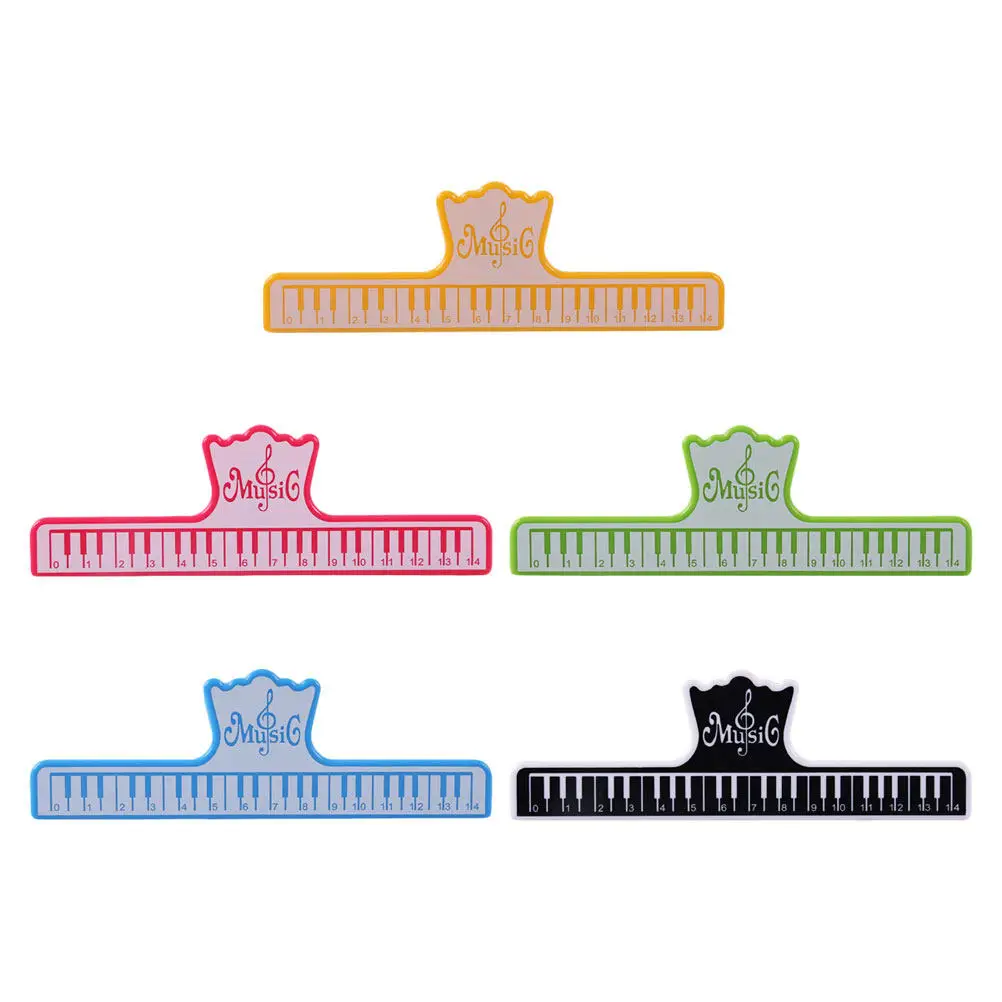 5Pcs Sheet Music Clips High-Grade ABS Waterproof Windproof Book Page Holders for Piano Scores Cooking Recipes Magazines