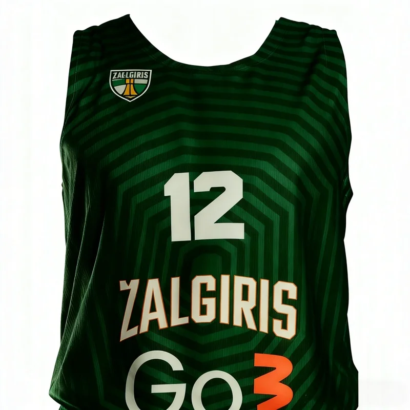 2026 Sommer Neu Zalgiris Kaunas Basketball Europäischer Wettbewerb Basketball-Trikot Fan-Trikot für Herren Damen Sportbekleidung Familie Kinder T-Shirts – Detail 5