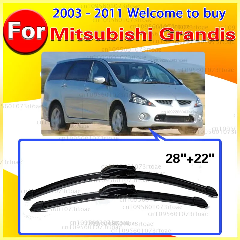 2 Stück Scheibenwischerblätter, 28"+22", Windschutzscheiben-Wischer, Zubehör für Mitsubishi Grandis 2003-2011 ‌ Qualitätswischer