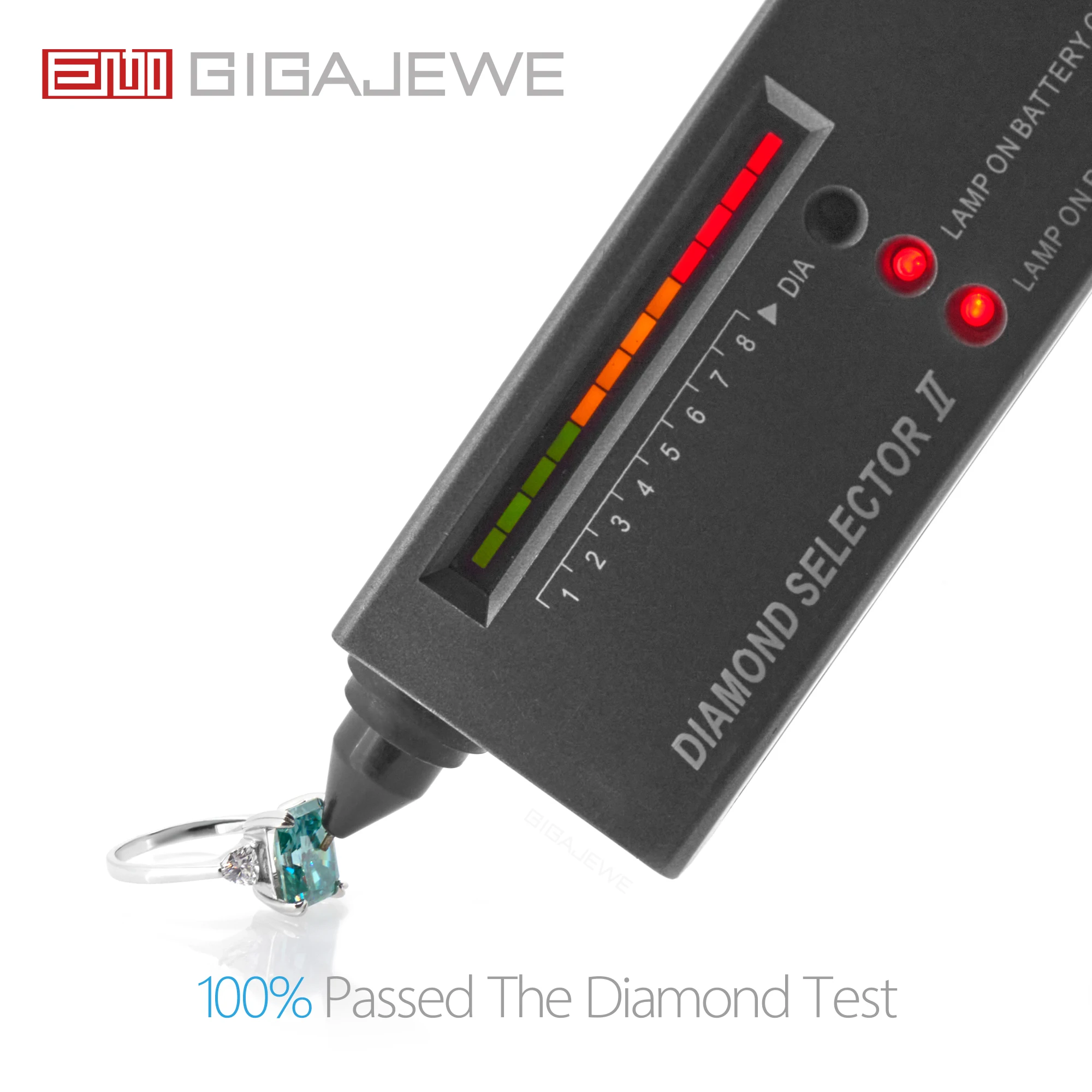 Gigajewe Moissan ite 8x10mm 4,0 ct Strahls chliff natürlichen Cyan S925 Silber ring Diamant Test bestanden Frau Frau Geschenk mit gra