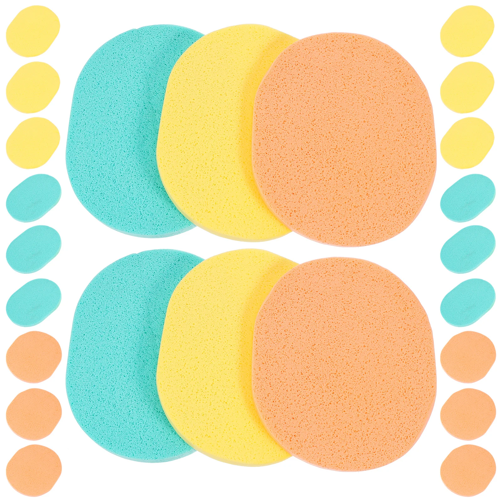 

50pcs Facial Cleansing Sponge Natural Skin Care Sponge Fine Smooth Makeup Removal Wash Face Puff Brightening Deep Clean Pores