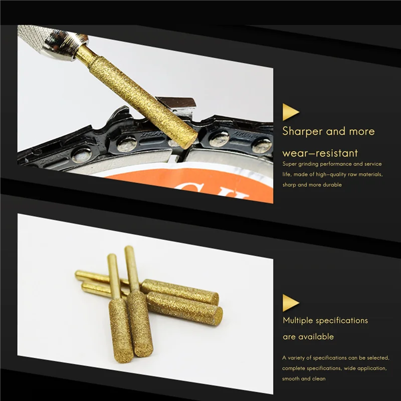 

A03F-18PCS Chainsaw Sharpener Is Suitable For Grinding Jade, Glass And Cemented Carbide With Chain Saw, 4.0Mm