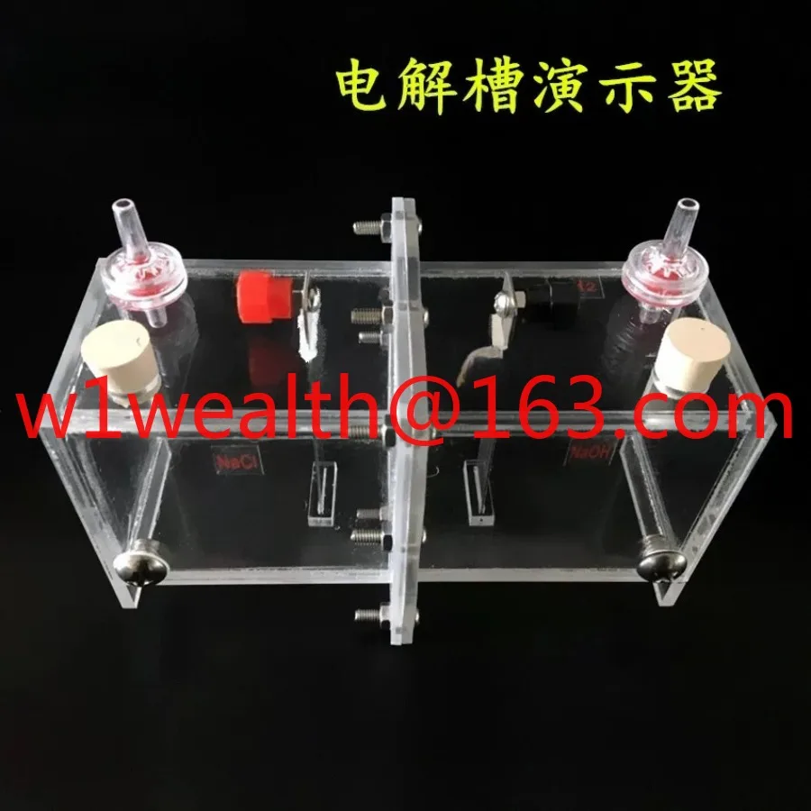26063 Electrolyzer demonstrator, with proton exchange membrane, platinum electrode, high school chemistry, teaching instrument