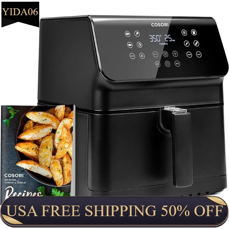 COSORI Pro II Air Fryer Oven Combo, 5.8QT Large Airfryer Cooker with 12 One-Touch Savable Custom Functions, Cookbook