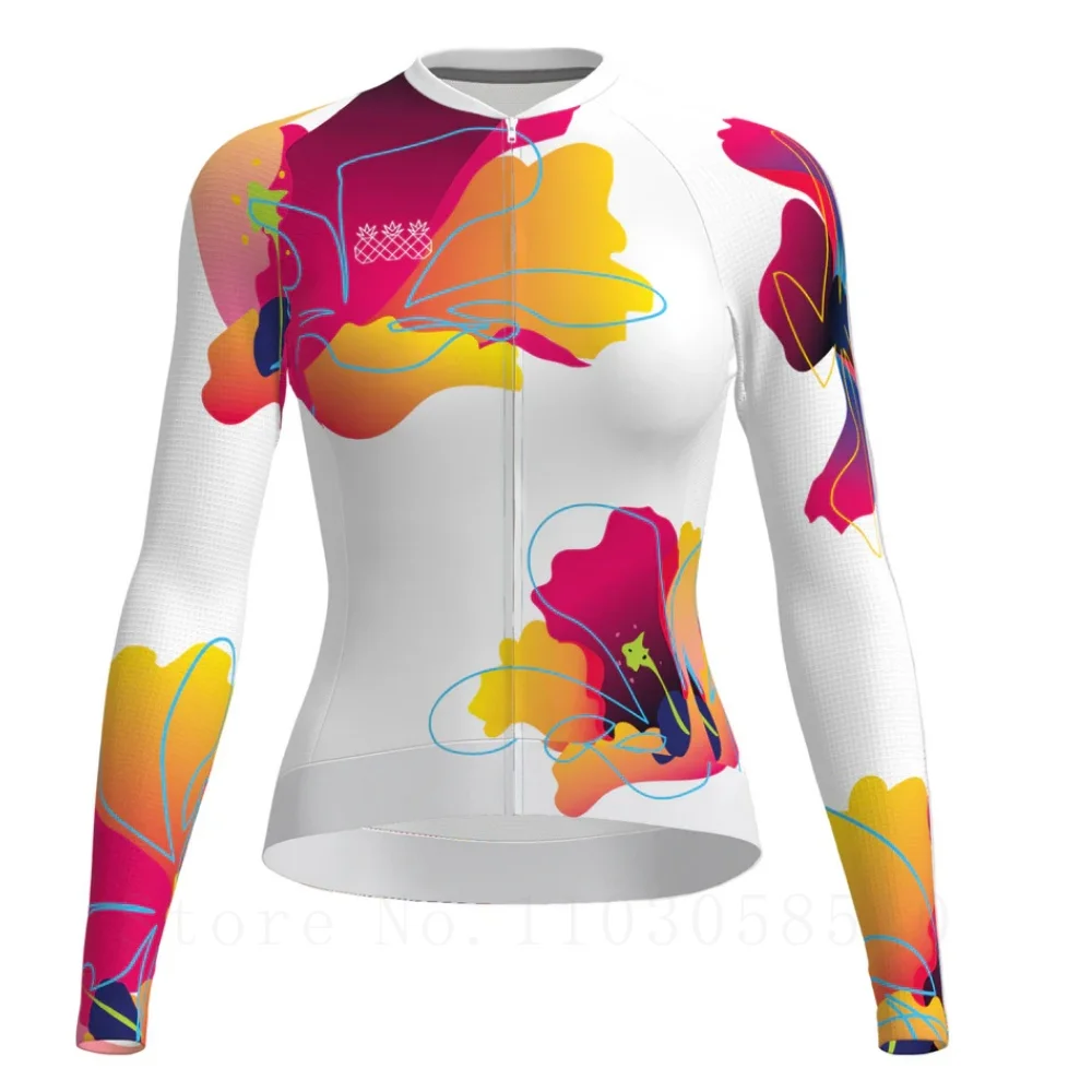 

Tres Pinas Women Cycling Long Sleeves Breathable Cycling Jersey Elasticity Soft Clothes UV Protection UPF50+ Outdoor Bicycle