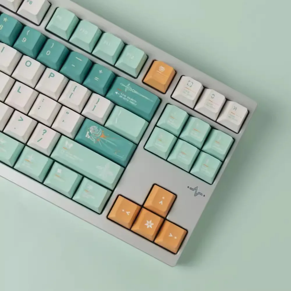 Imagem -03 - Honkai Star Rail Firefly Keycaps Pbt Dye Subbed Perfil Cereja Cartoon Anime Gaming Keycap para Switches mx Conjunto