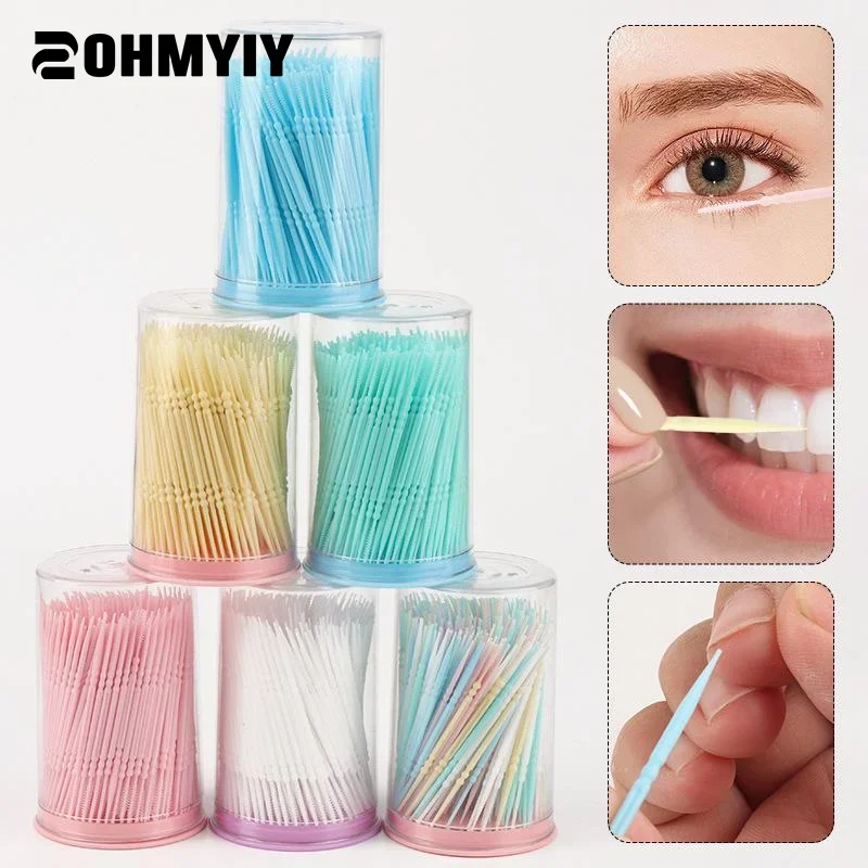 

300/Pcs Toothpick Brush Plastic Toothpick Double Head Disposable Household Interdental Brush Teeth Picking Dental Floss