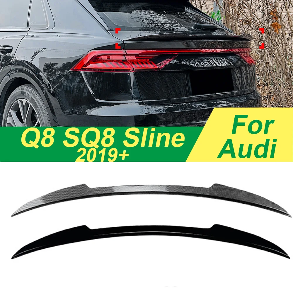 Alerón Trasero para Audi Q8 SQ8 Sline 2019+, Alerón Central Fijo, Alerón de Maletero, Decoración Exterior para Automóvil, ABS