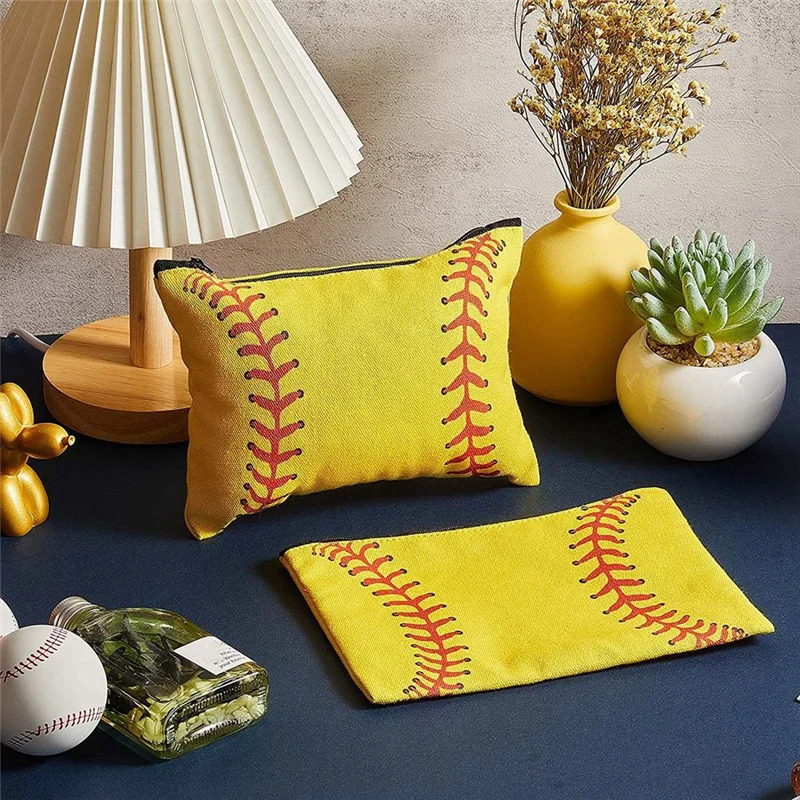 

A50P-20Pcs Sport Makeup Bag Sport Cosmetic Bag Softball Gifts Volleyball Favors Baseball Accessories for Player