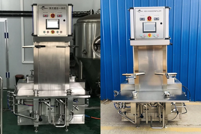 غسالة برميل البيرة ذات رؤوس مزدوجة، غسالة برميل البيرة اليدوية، غسالة برميل البيرة الأوتوماتيكية #6