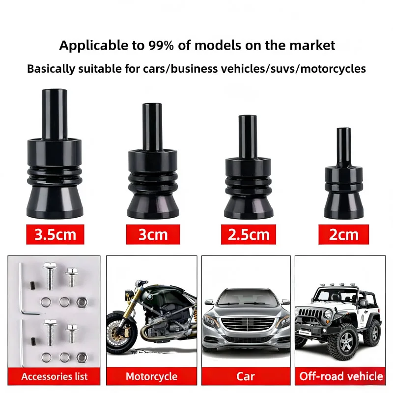 ZG Turbine Whistle Automotive Motorrad Modifizierter Sounder Turbowhistle Endrohr Auspuff-Sounder