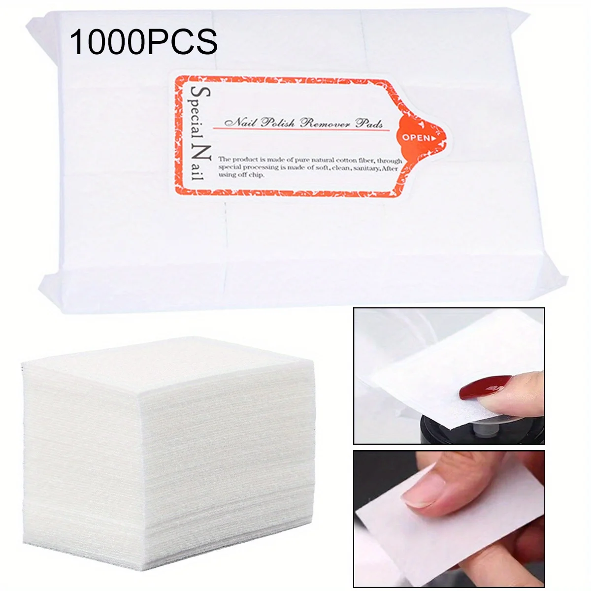 110-1000 unids/bolsa removedor de esmalte de uñas sin pelusa pegamento para extensión de pestañas toallitas de limpieza herramienta de eliminación suave absorbente manicura