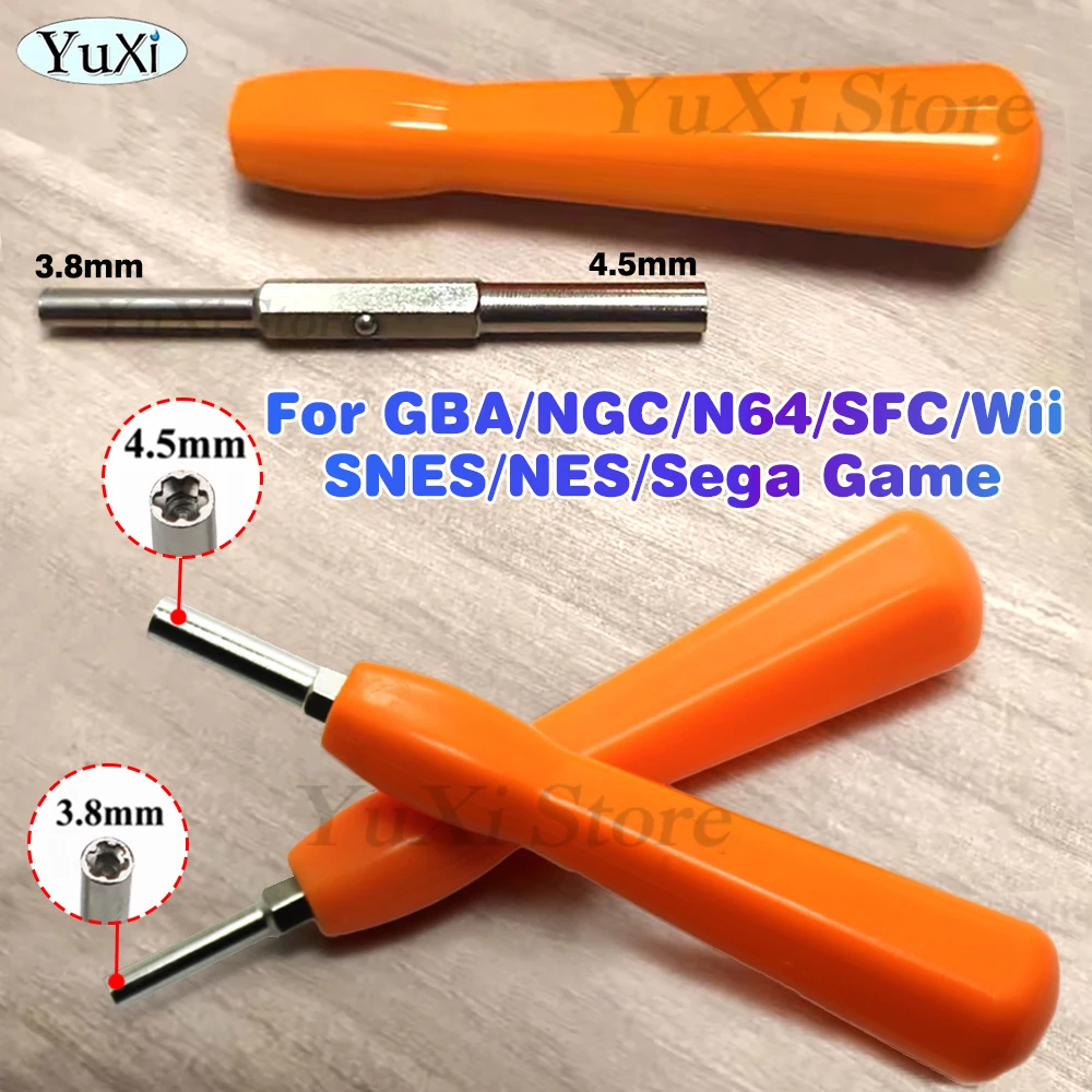 

Screwdriver 3.8mm 4.5mm Security Screwdriver 2 In 1 Repair Tool Gamebit For NES SNES N64 GameBoy SFC NGC Wii Screwdriver Tool