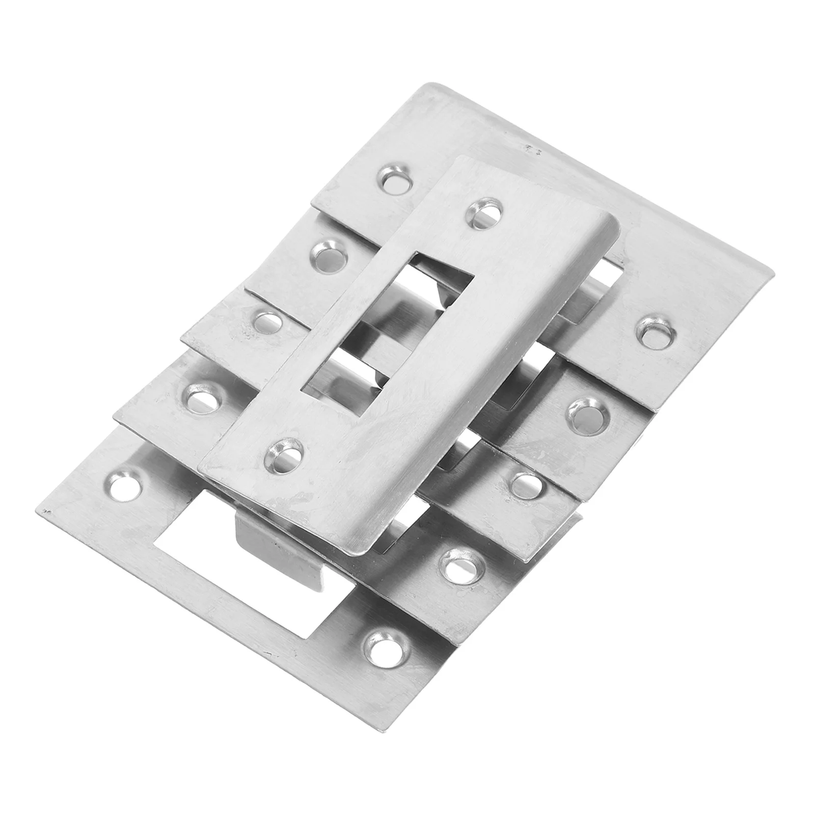 6개 스테인리스 스틸 도어 스트라이크 플레이트 3.15 X 1.57 인치 내부 도어용 내구성 있는 잠금 강화 유니버설 핏