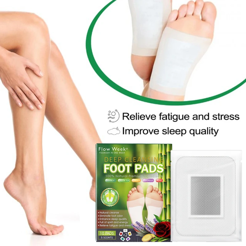 Flow Week Detox Foot Pads: Deep Cleansing Foot Pads to Remove Toxicants, Sleep Better & Relieve Stress Eliminate Foot Odor