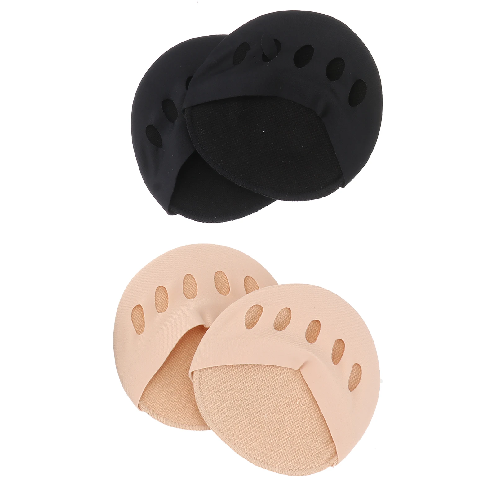 

2 Pairs Half-soles Forefeet Invisible Five-finger Socks Toe Socks Forefoot Support Pad ( Skin Color)
