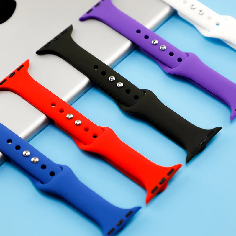 Soft Double Pin Hourglass Silicone Replacement Band For Apple Watch Series 11 10 9 8 7 6 5 SE Ultra Fits 49-38mm Gentle Unisex