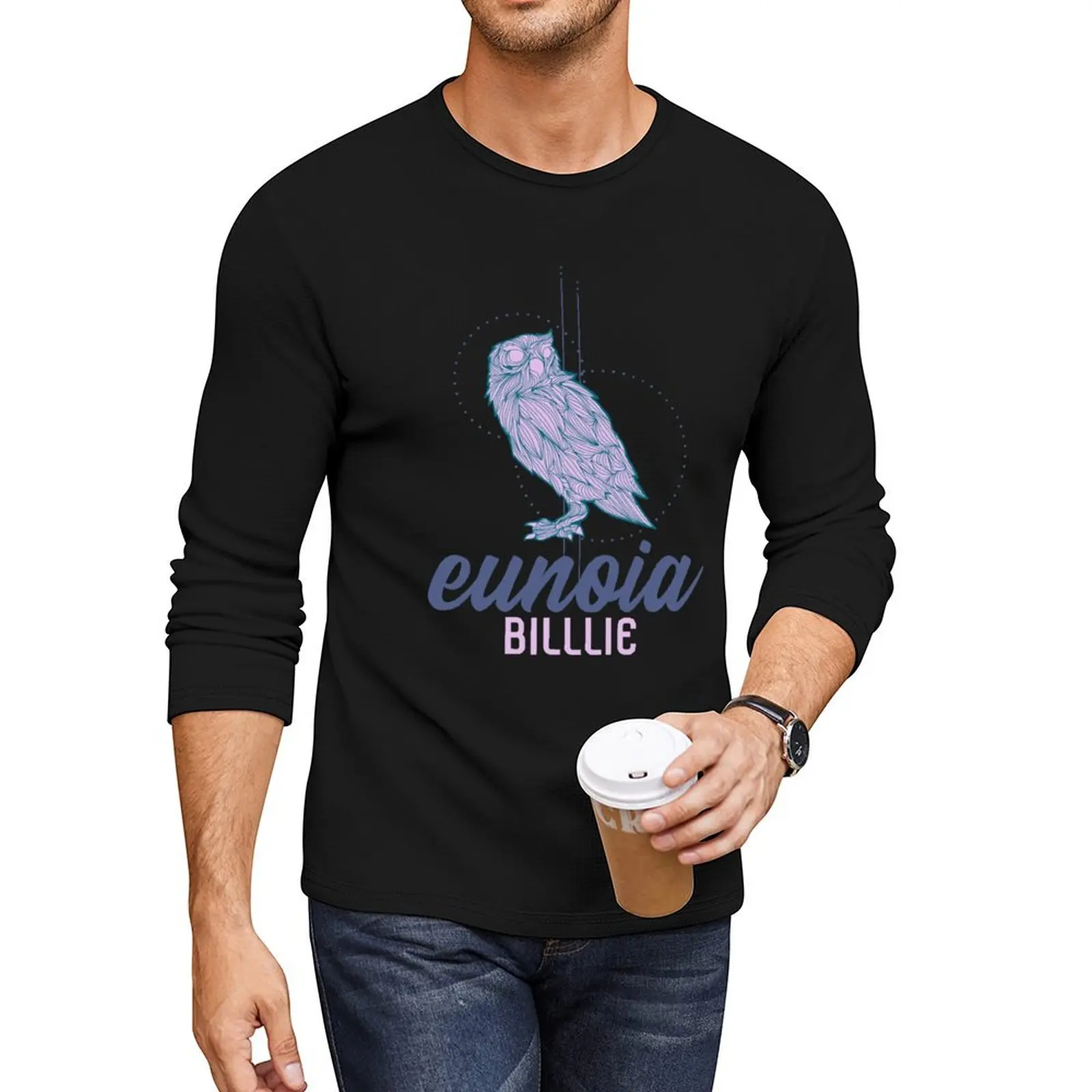 Billlie - Eunoia Owl Kpop Merch para fanáticos Regalo para fan de Billlie Camiseta larga camiseta vintage Camisetas para hombres de algodón