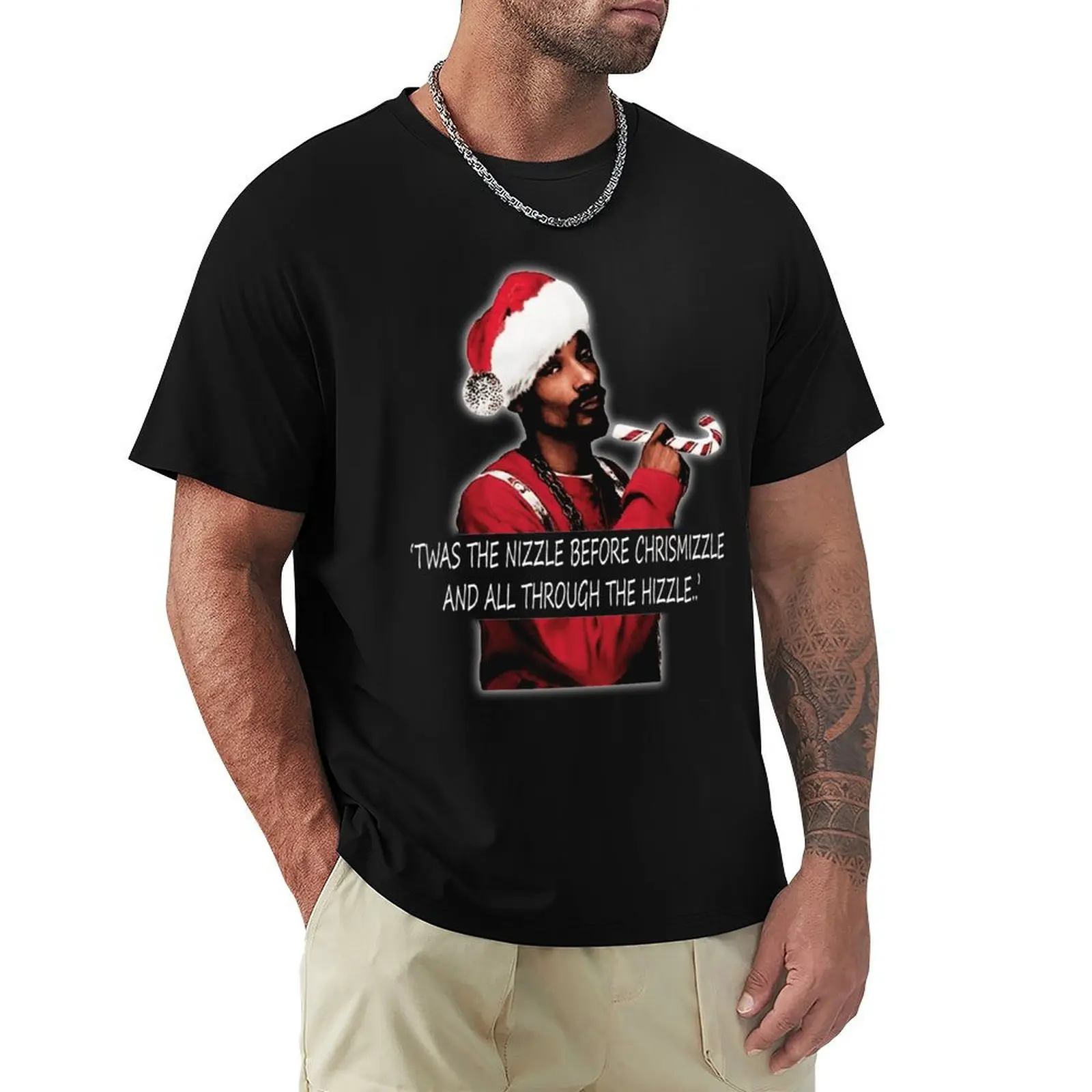 

Twas the nizzle before chrismizzle and all through the hizzle.. T-Shirt tshirts personalised mens graphic t-shirts hip hop