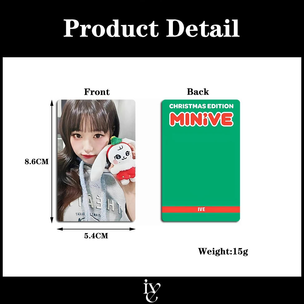 1VE Girl Group X MINIVE Christmas Doll Card Yujin Gaeul Wonyoung LIZ Rei Leeseo Peripheral Small Cards
