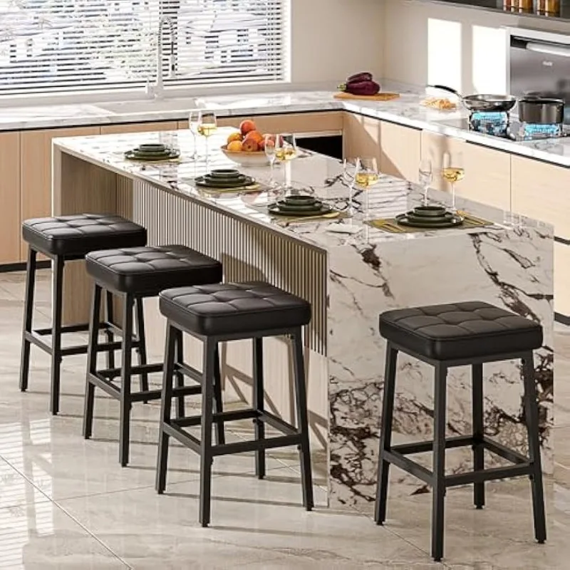 Modern Counter Height Bar Stools Set of 2, 24