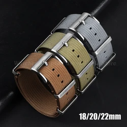 High Quality Nylon Watchband for Omega 18mm 20mm 22mm Strap for Samsung Galaxy Watch 4/5/6 Belt for Military Army Sport Bracelet