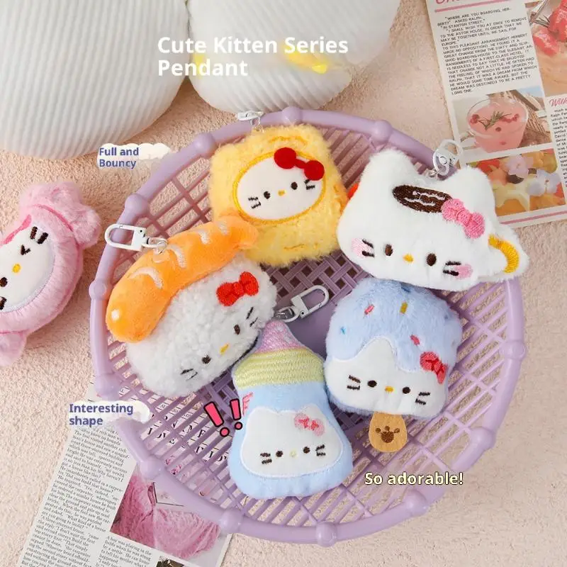 1 個かわいいサンリオぬいぐるみボトルハローキティキーホルダー多用途バックパックペンダントクリエイティブ KT 猫人形バッグ装飾 DIY アクセサリー