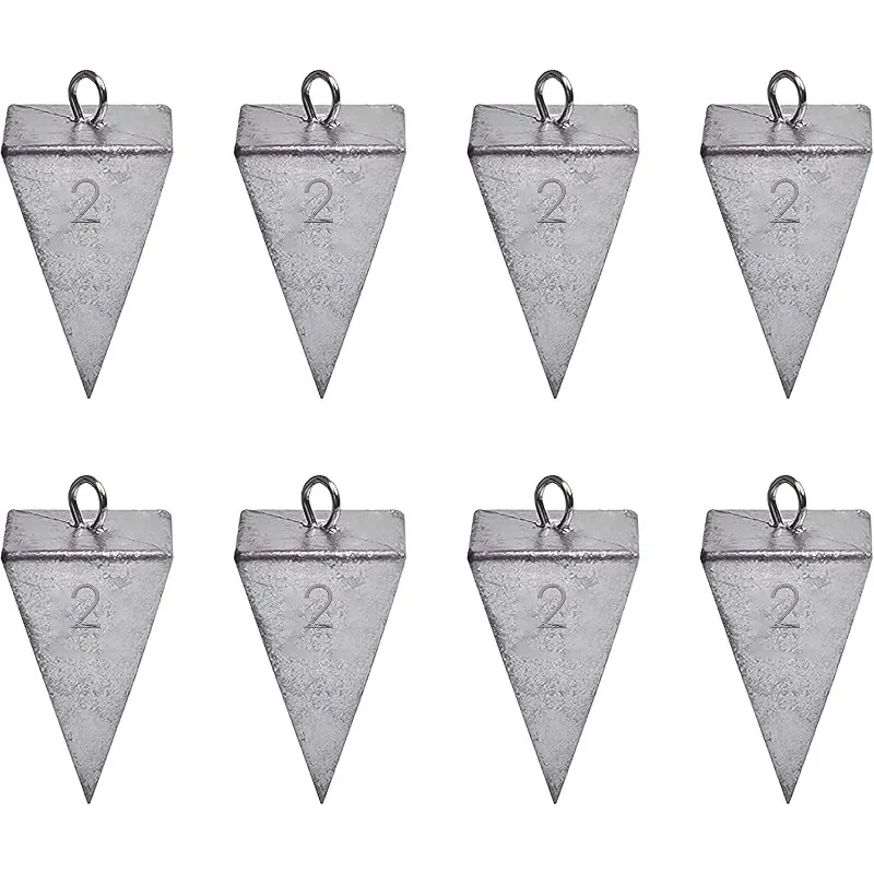 Pyramid Sinkers Fishing Weights 1oz 2oz 3oz, Saltwater Surf Fishing Gear Tackle, Durable Sinkers for Saltwater Fishing