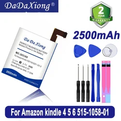 Batería de 2500mAh para Kindle, 4, 5, 6, D01100, 515-1058-01, MC-265360, herramientas de regalo de S2011-001-S + pegatinas