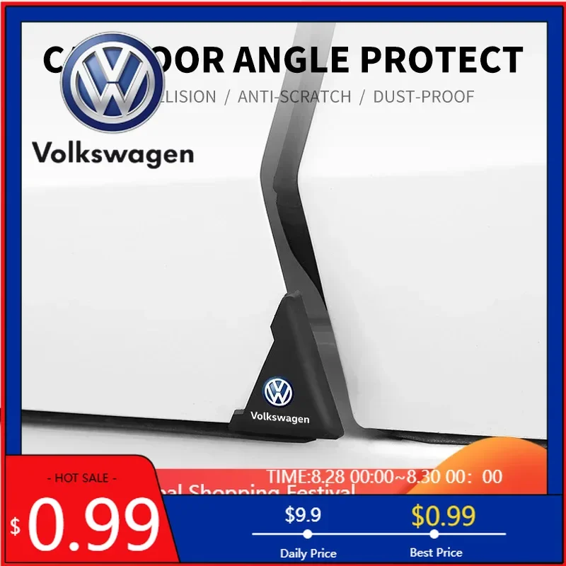 

Новинка 2026 года: 2 шт. силиконовых накладок на уголки дверей автомобиля, защита от царапин и ударов для Volkswagen VW Golf Passat B6 Jetta