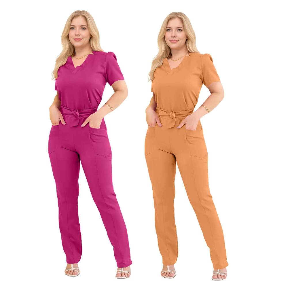 الزي الجراحي امرأة التمريض المقالات الزي السريري النساء الدعك الطبية مجموعات الممرضات التجميل ملابس العمل الملحقات