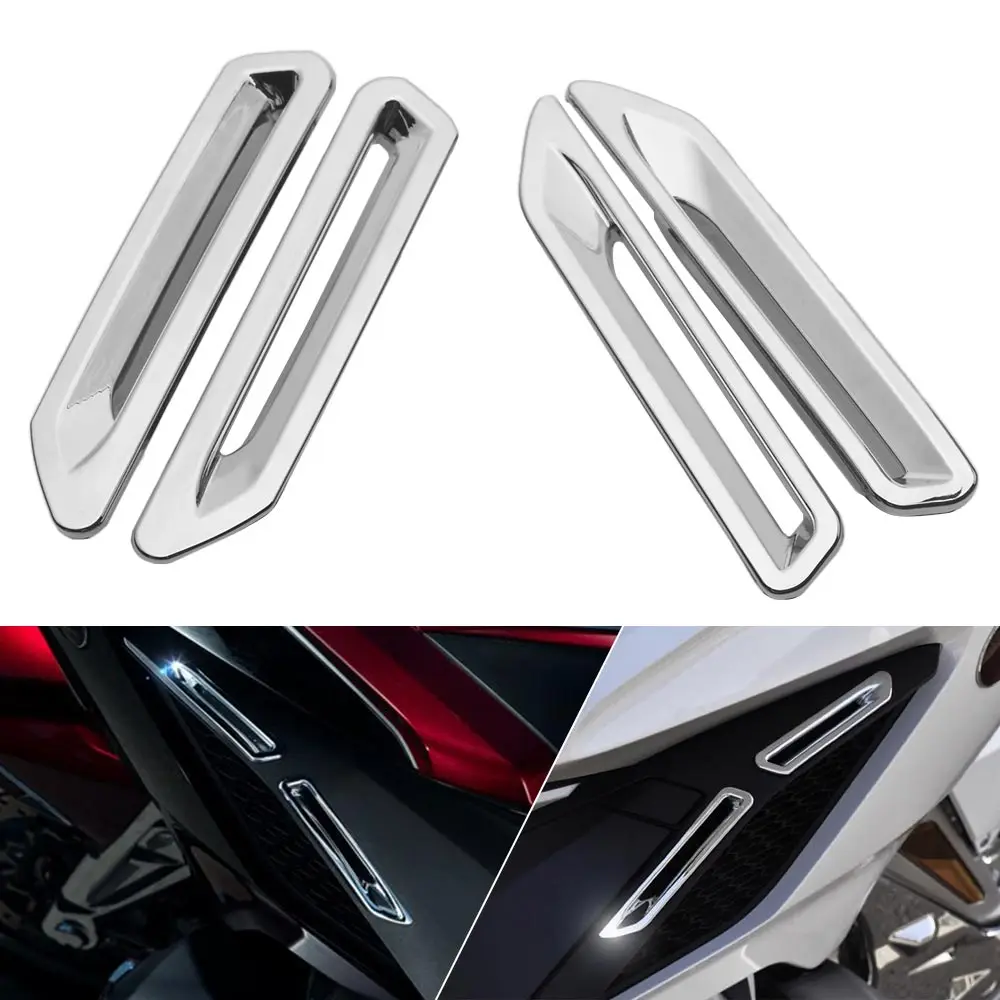 

4Pcs Motorcycle Rear Taillight Trim Accents Cover Decorative Bezel For Honda Gold Wing DCT Tour Airbag 2018-2025 ABS Chrome