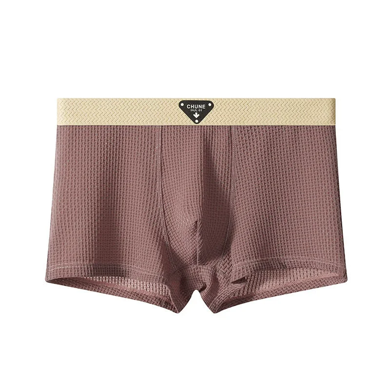 1/3PCS männer Kühlen Eis Seide Boxer Shorts Sommer Satin-wie Feste Unterhose Haut Freundliche Atmungsaktive mesh Gabelung Männliche Unterwäsche
