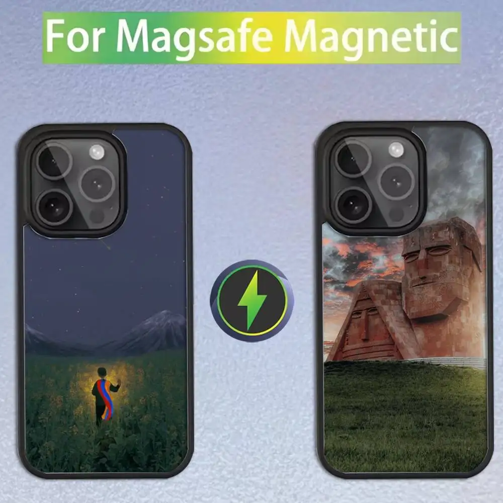 

Armenia Flag Passport ART Phone Case For iPhone 17,16,15,14,13,12,11,Pro,Max,Plus,Mini,SE4,E Magnetic For Magsafe Wireless