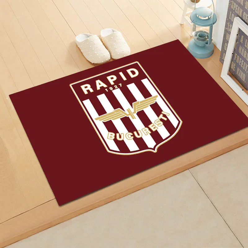 FC Rapid Bucuresti crystal velvet floor pad house carpet door pad modern decorative carpet anti -sliding floor pad 051