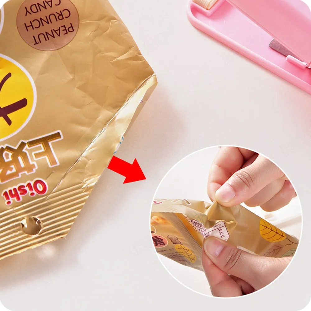 Mini Heat Bag Sealing Machine Handhold Bags Package Sealer Thermal Plastic Food Bag Portable Sealer Packing Kitchen Gardgets