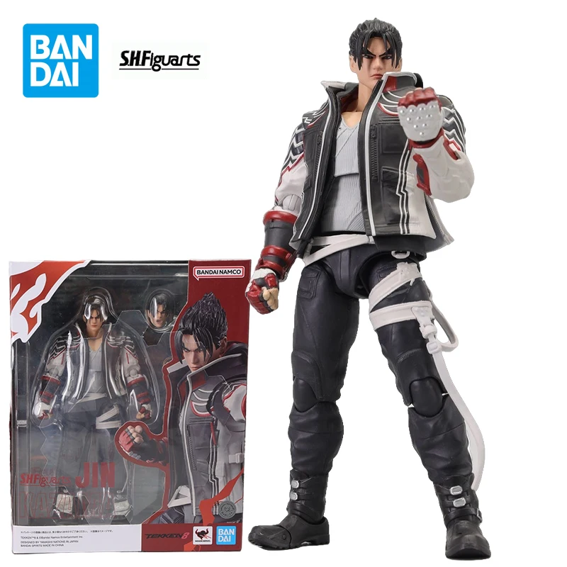 BANDAI SHF TEKKEN 8 Jin Action Figure Tekken 8 Anime Plastic Model Toys for Boys Gift Original Box