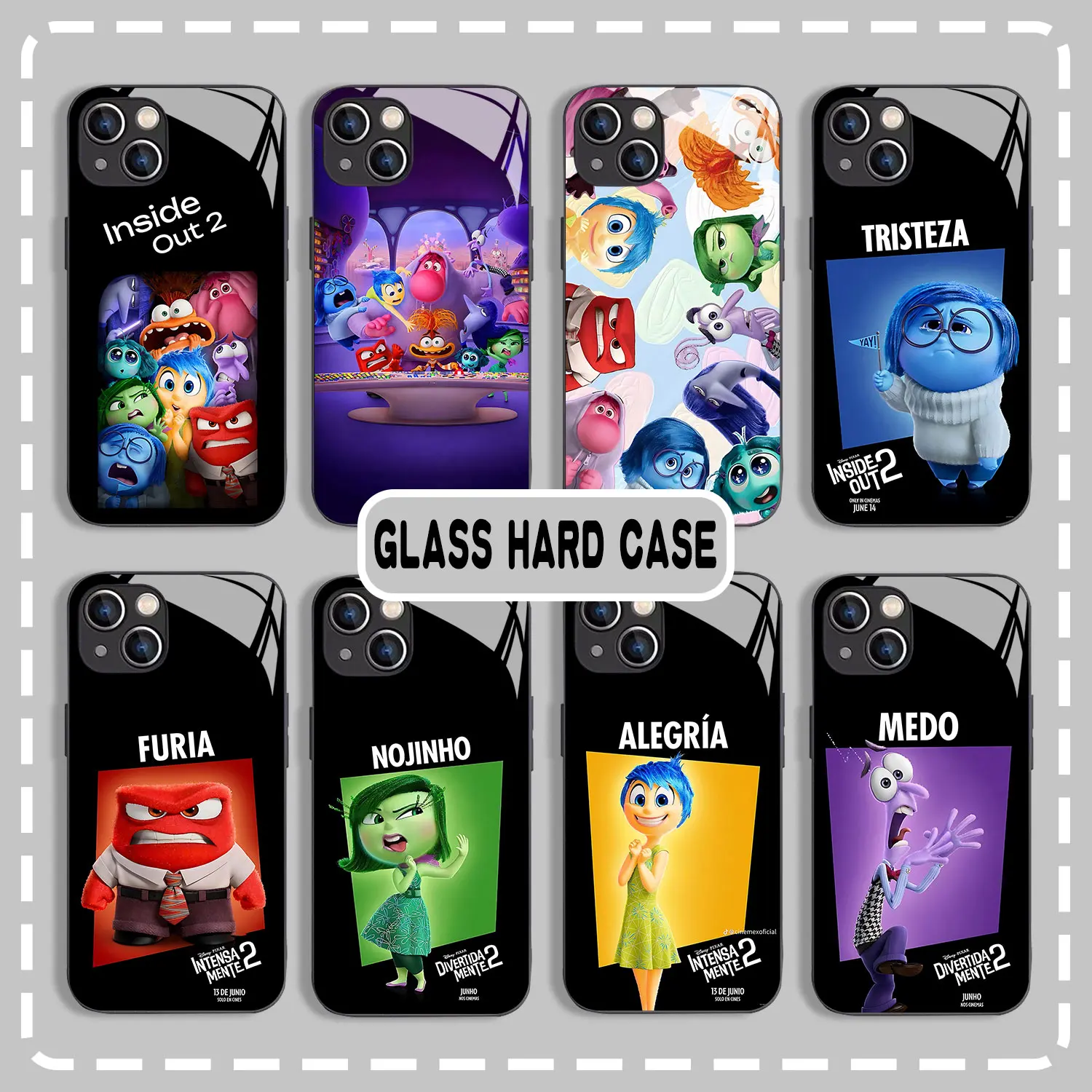 

Inside Out 2 Disneys Cute Phone Case for OPPO Realme 5 8 8i 9i 10 11 Pro C12 C15 C20 C21Y C31 C33 C35 C53 C55 5G Glass Silicone